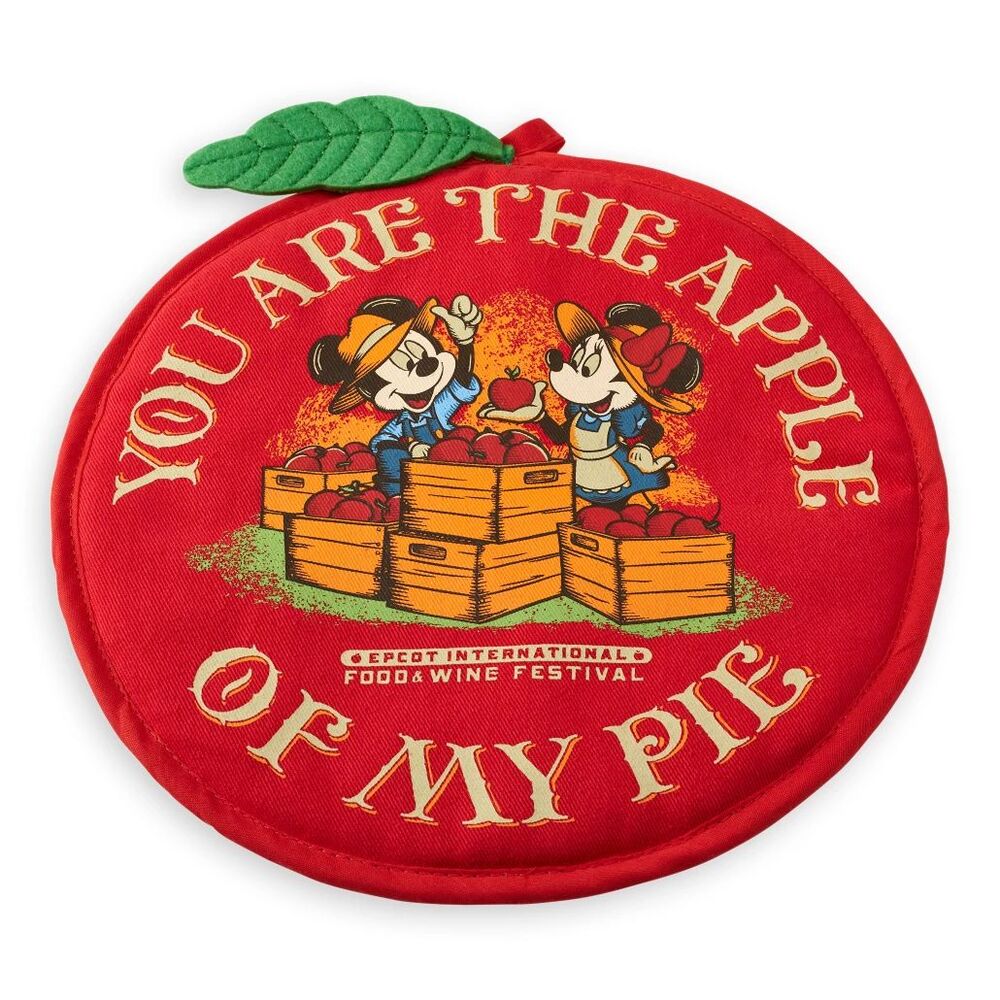 Disney Parks Food & Wine You Are The Apple Of My Pie Mickey Minnie Pot Holder